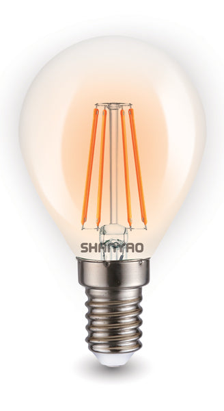 Lamp.sfera led filam.ambra 4w e14