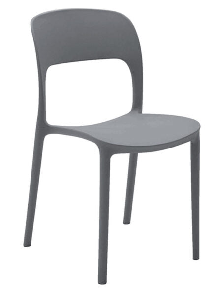 Sedia monoblocco lucia grigio