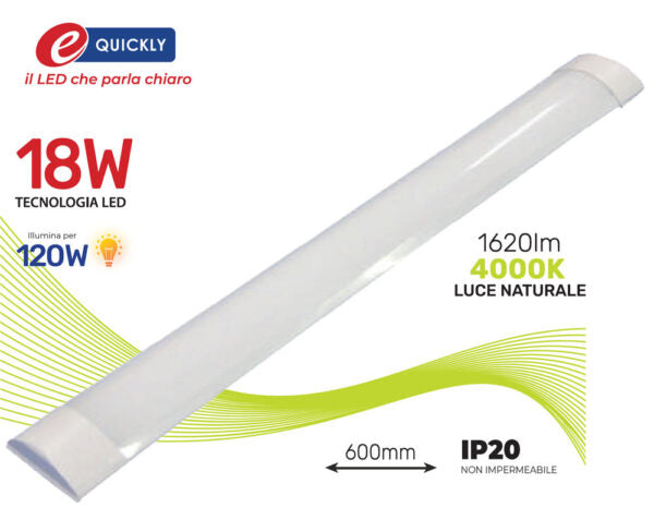 Led batten 18w 1620lm 600mm 4000k