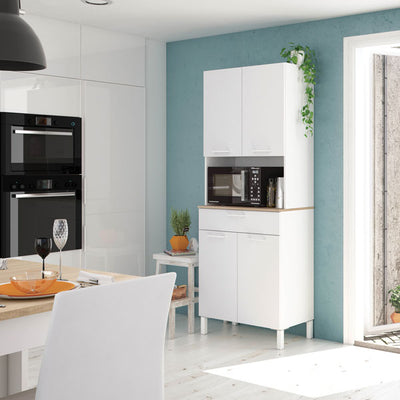 Armadio cucina 4ante 1cassetto bianco canadian cm.72x40x186h