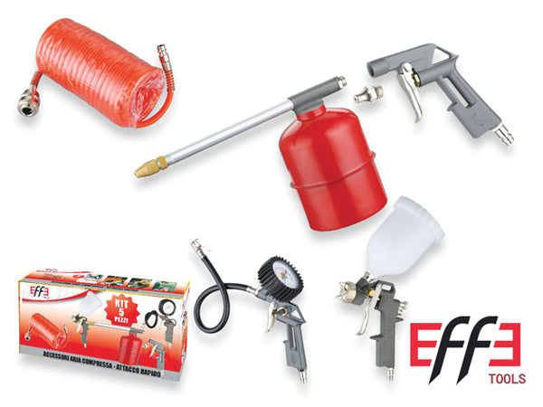Kit aria compressa attacco rapido formato da 5 pz