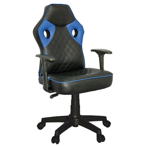 Poltrona gaming sport nero/blu cm.62x65x110/120h