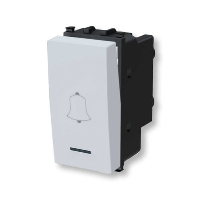 Pulsante Campanello bianco Serie Plana