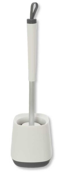 Portascopino Ducato in PP manico alluminio, ciuffo silicone, bianco