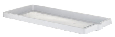 Sottovaso fioriera legno, colore bianco ghiaccio cm.94x36x5,5h