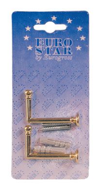 Gancio roma, colore bronzo, in blister da 2 pezzi, misura mm 27