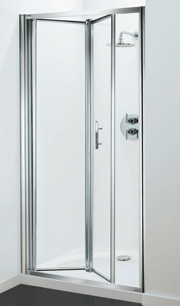 Box doccia in vetro a portafoglio trasparente-clear cm 98