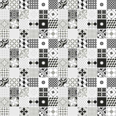 Plastica autoadesiva Bonita cm.45 piastrelle Mix Vintage Black
