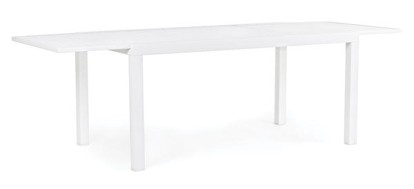 Tavolo alluminio allungabile hilde 160/240 x 90 x 75h colore bianco