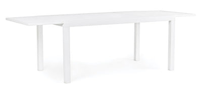 Tavolo alluminio allungabile hilde 160/240 x 90 x 75h colore bianco
