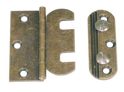 Cerniera a libro regolabili mezza zanca mm.50x40 bronzata
