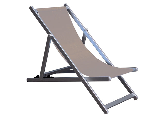 Sdraio alluminio texilene reclinabile grigio