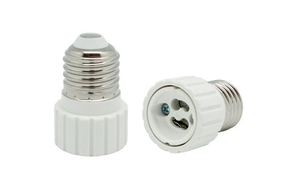 Adattatore con attacco e27 e uscita gu10 colore bianco