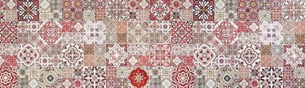 Tappeto h.cm.50 joke mosaic red