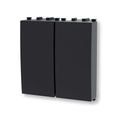 Tappo copriforo doppio nero Serie Plana