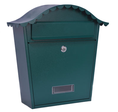 Cassetta lettere House in acciaio vericiato verde