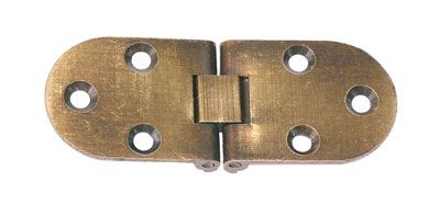 Cerniera a biscotto con fermo mm. 80x30 bronzato