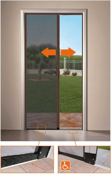 Zanzariera Tanke 250x135 a carrarmato marrone 8017