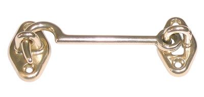 Gancio fermapersiane 120 mm.ottonato