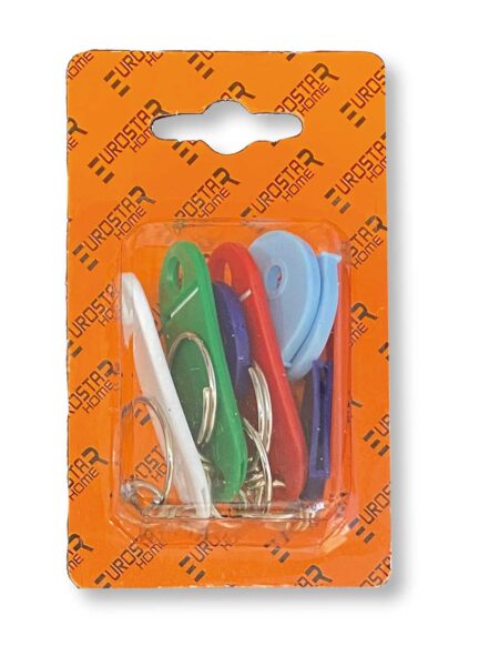 Targhette segnanome + accessori chiavi in blister da 12 pezzi