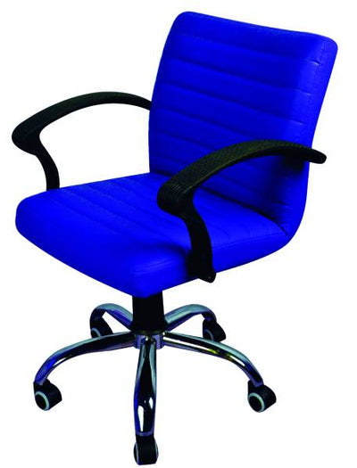 Poltrona helium con braccioli blu cm.57x56x82/92h