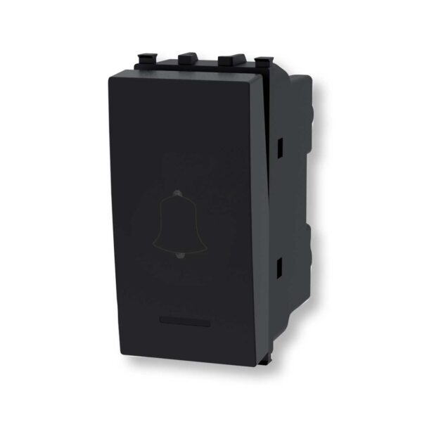 Pulsante Campanello nero Serie Plana