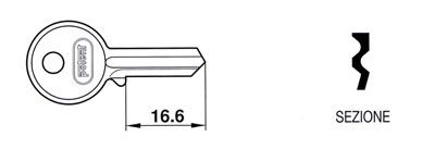 Chiave per lucchetto mm.25 Potent