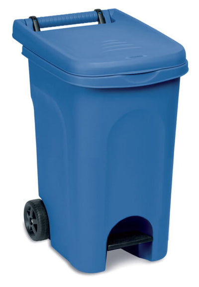 Pattumiera Stefanplast ruote/pedale lt.60 blu
