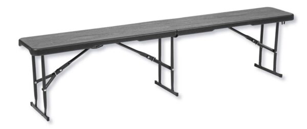 Panca birreria pieghevole acciaio e resina cm.180x28x43 dark grey