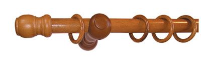 Bastone a strappo in legno, diametro 35, cm.240 laccato bianco