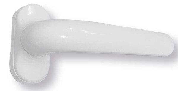 Coppia maniglie per infissi in alluminio bianco RAL 9010