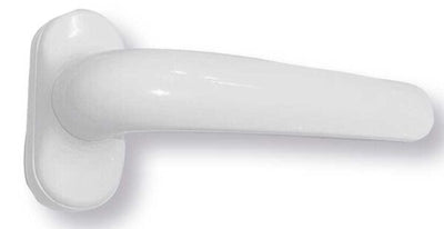 Coppia maniglie per infissi in alluminio bianco RAL 9010
