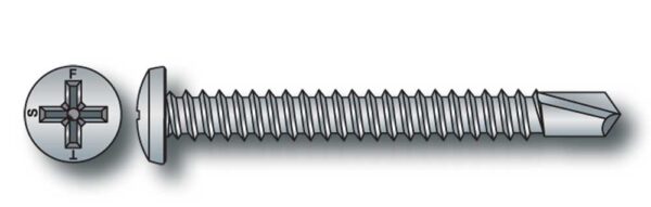 Vite testa cilindrica autoperforante zincata 3,9x38 (pz.200)