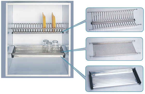 Scolapiatti cm.56 acciaio inox