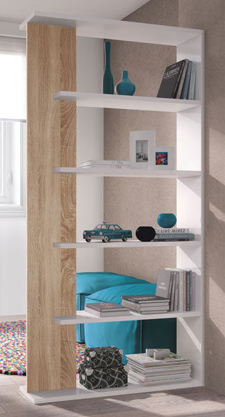 Libreria alida 90x25x180h bianco canadian