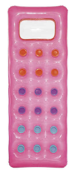 Materassino 18 buchi abbronzante cm.188x71,3 in 3 colori assortiti