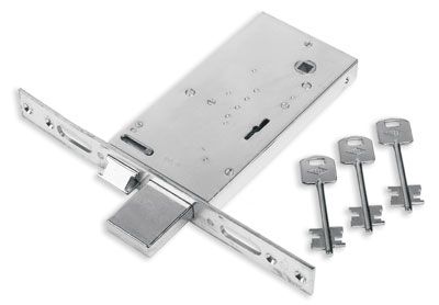 Serratura inox doppia mappa mm 70