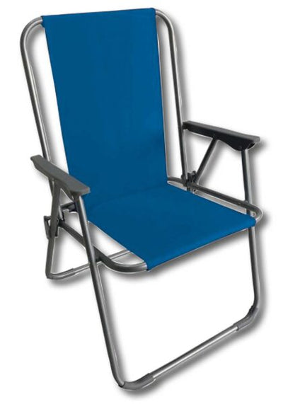 sediolina spiaggia acciaio cm.53x55xh75 tessuto 600d oxford blu