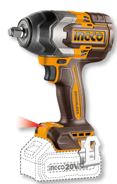 Avvitatore ad impulsi 20V da 1/2P. 850N.m Nudo