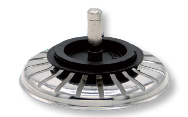 Cestello per lavello lux inox sacchetto da 20 pz d.83 mm.perno corto