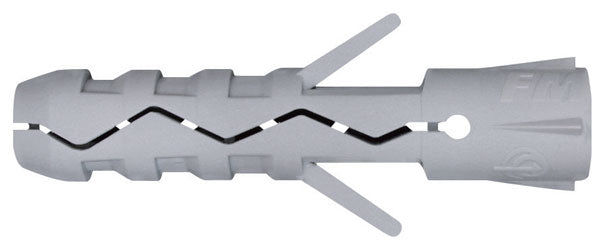 Tassello in nylon s.bordo e alette mm.8,0x40 con vite zinc. bl.20pz.