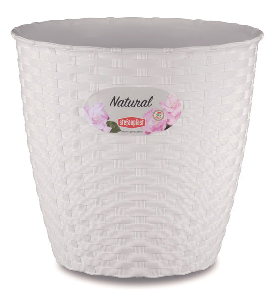 Vaso natural cm.19 bianco