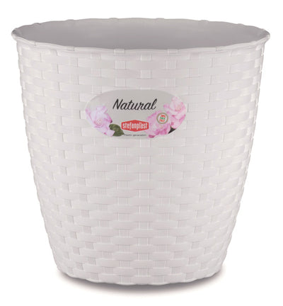 Vaso natural cm.19 bianco