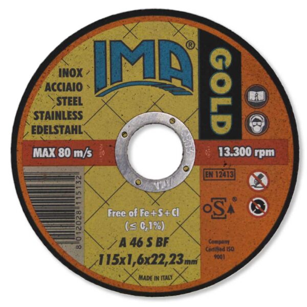 Disco ima inox gold 115x1,6x22,23
