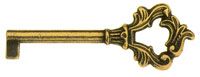 Chiave in ottone finitura bronzo antico mappa standard lunghezza mm.71