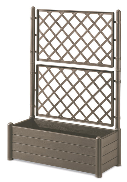 Fioriera c/spall.100x43x142h moka
