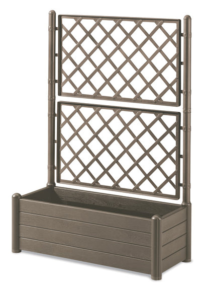 Fioriera c/spall.100x43x142h moka