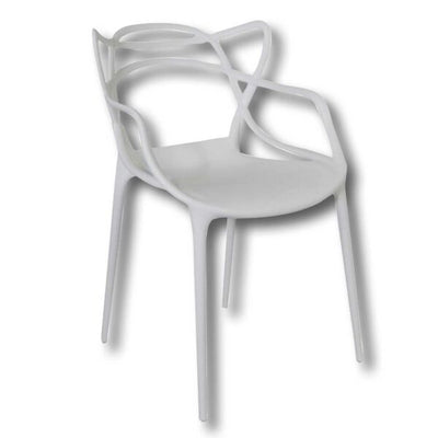Sedia horn polipropilene cm.54x56x81h h.seduta cm.46 colore bianco