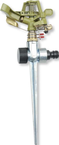 Irrigatore pulsante metallo con puntale