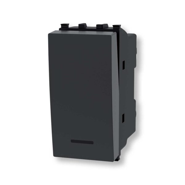 Deviatore nero Serie Plana